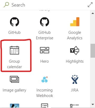 Editing the Group Calendar in Microsoft Teams Home Page